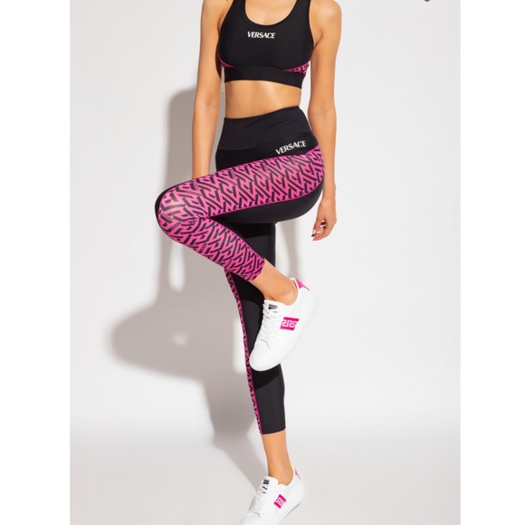 Authentic Versace La greca pattern sports bra and leggings with box size 5 NIB - Picture 9 of 16